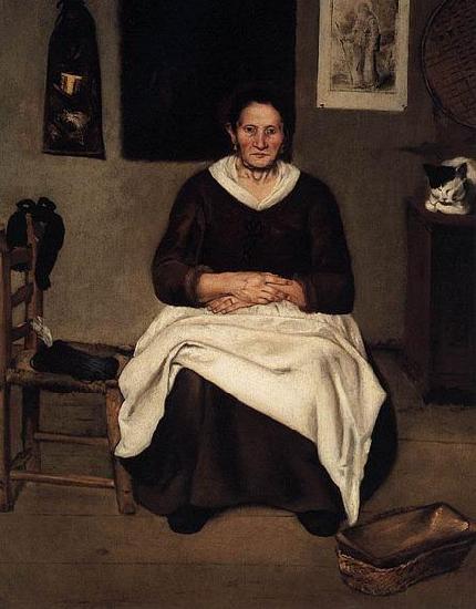 Antonio Puga Old Woman Seated oil painting image